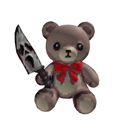 cute red pixel halloween scream teddy bear emo Roblox item