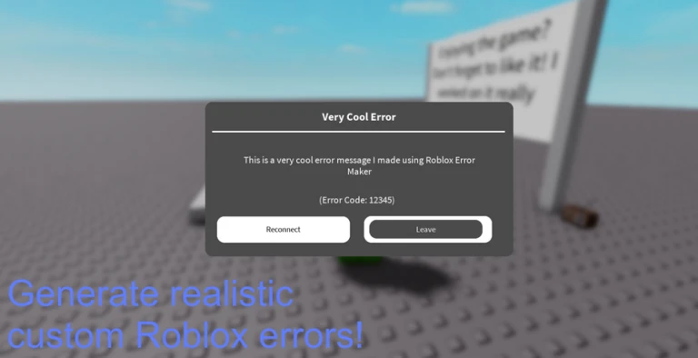 Roblox Error Maker