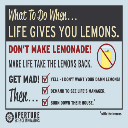 Aperture Combustible Lemon poster Roblox decal