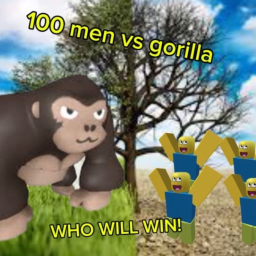 (NERFED)100 players vs gorilla