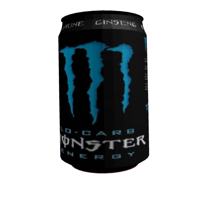 Mouth - Drinking Blue Monster Energy