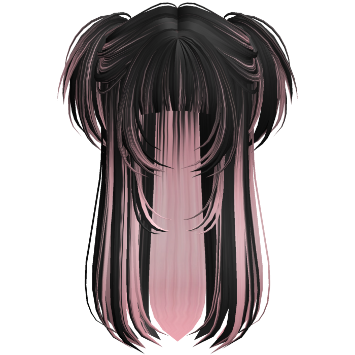Vamp Long Straight Pigtails Black&Pink