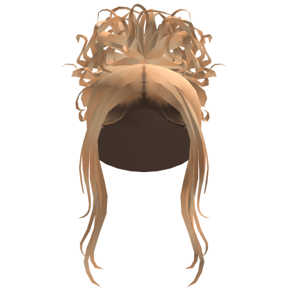 Curly Messy Bun Scalp Hair In Blonde Roblox item