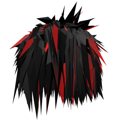 Black And Red Scene Messy Spiky Emo Hair | Roblox Item - Rolimon's