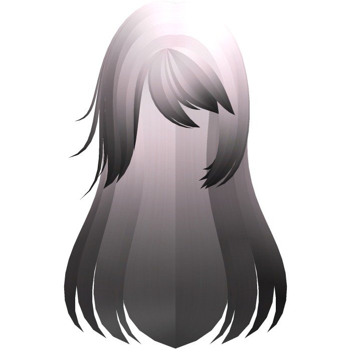 pink ombre cute protagonist side swept long hair
