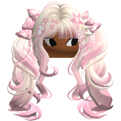 ♡ Scene Fluffy Gyaru Pigtails (Pink Beige)