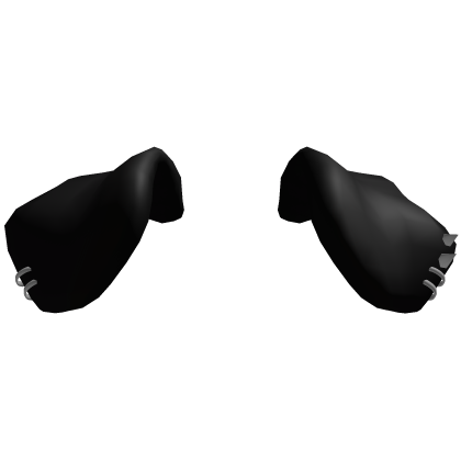 ♡ black puppy ears with piercings Roblox item