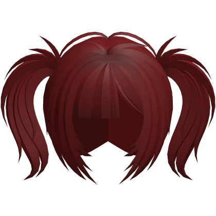 emo vkei moe scene ponytails red