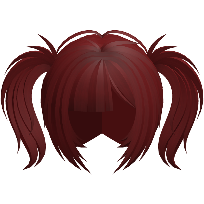emo vkei moe scene ponytails red
