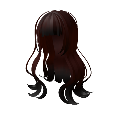 Dark Red Flowy Hair With Bangs Roblox item