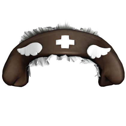 Cute Angel Nurse Headband - Brown White Roblox item