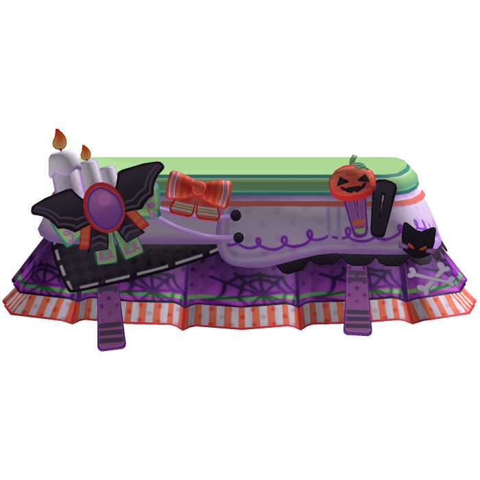 Halloween Spooky Cluttered Charm Decora Skirt