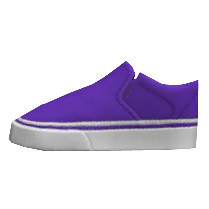 Canvas Shoes - Black & Purple - Left