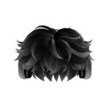 Black & White Fluffy Cool Boy Hair w/ Headphones