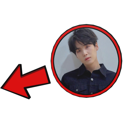 Suga Pointing Meme Circle BTS