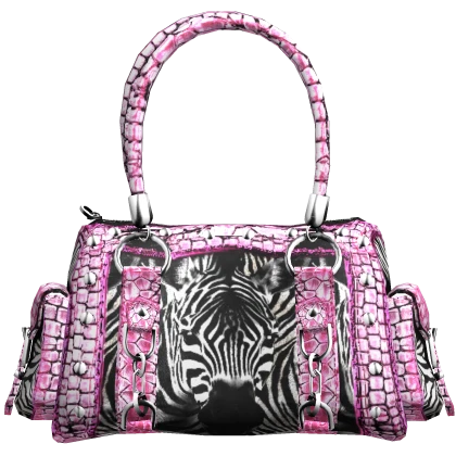 Light Pink Leather Zebra Designer Bag Y2K 2000s | Roblox Item