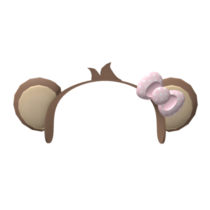 Kawaii Pink Monkey Ear Headband Roblox item