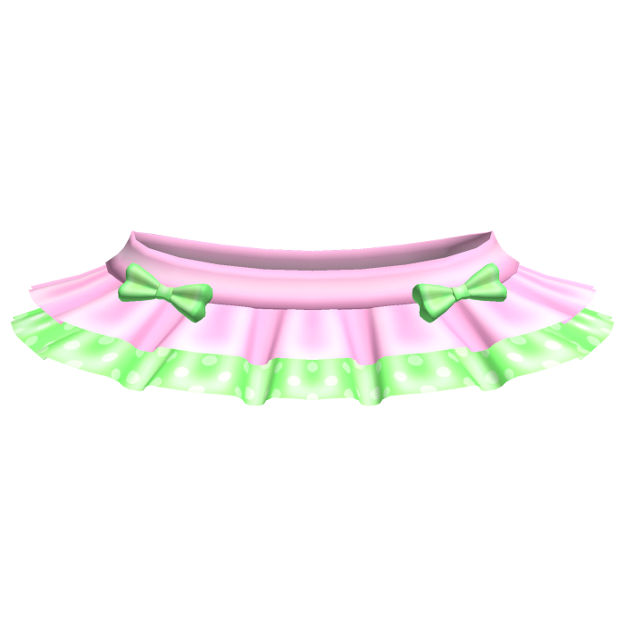 ♡꒱ cutesy kawaii light pink and green tutu skirt