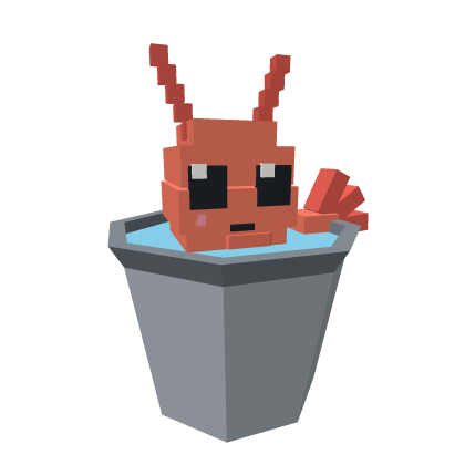 ShrimpBucket Backpack in 3D Pixel Cube