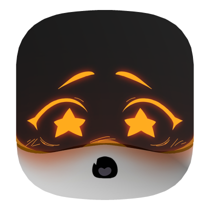 Murder drones - Orange visor sparkle face  Roblox item