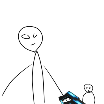 o primeiro pega a lasergun