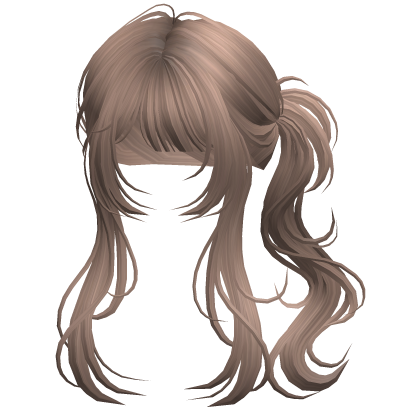 Messy Vamp Cyber Wolfcut Ponytail Milktea Roblox item