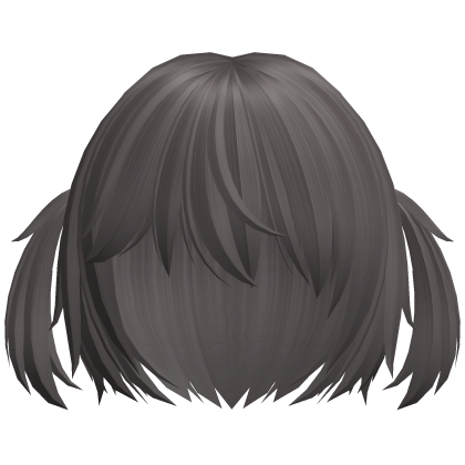 ♡ kawaii short ash brown cat hair w pigtails Roblox item