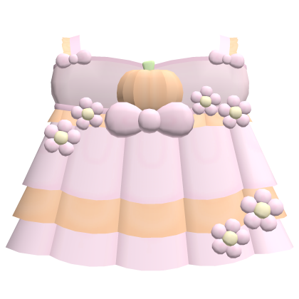 ˗ˏˋ ♡ flowery pumpkin dress for halloween Roblox item