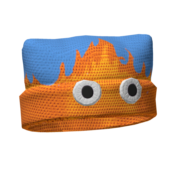 Flaming White Eyes Beanie [Cyan]