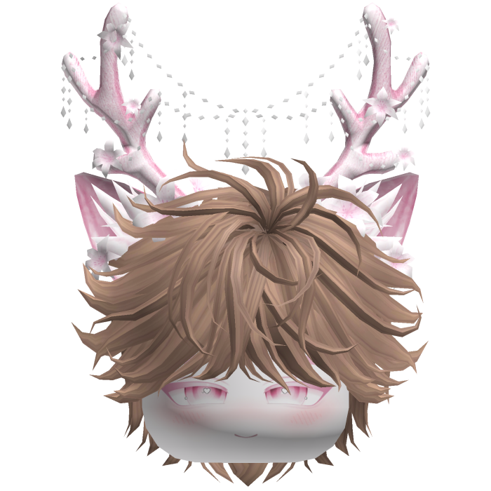Christmas Messy Hair w/ Antlers