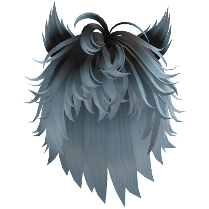 Cute Y2K black blue cat hair Roblox item
