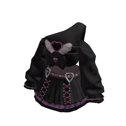 Black Kawaii Bowdream Dollcore Shirt&Skirt