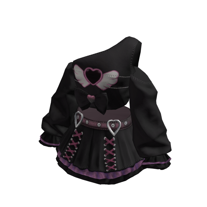 Black Kawaii Bowdream Dollcore Shirt&Skirt