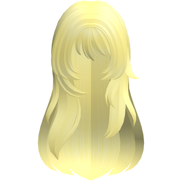 yellow long wispy moe anme hair
