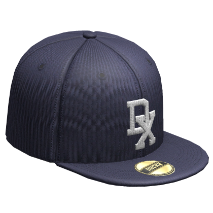 Dark Blue Fitted Backwards Cap Hat Roblox item