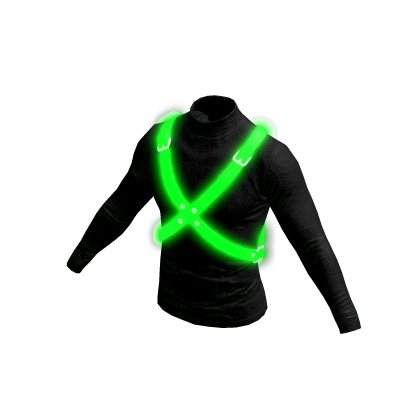 Glowing Green Strapped Emissive Harness Sweater