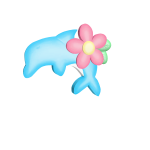 Summer Tropical Dolphin Hairclip