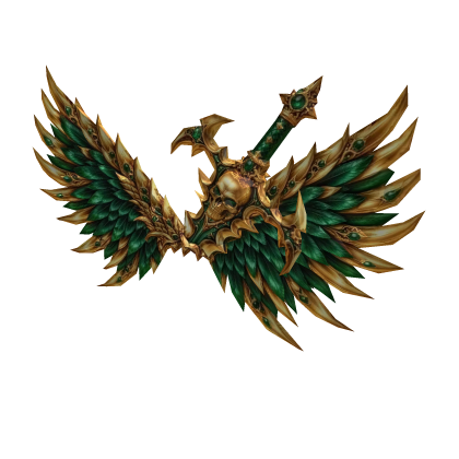 Emerald Requiem Wings Green Gold Roblox item