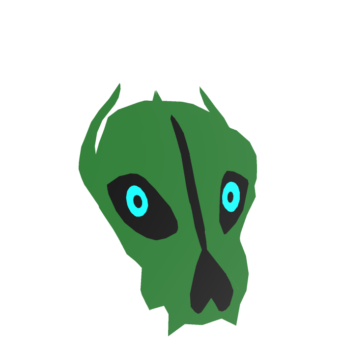 Green Blaster Skull No Outline