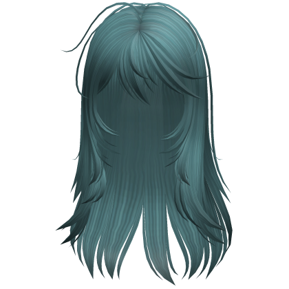 Wispy Rainy Day Messy Emo Hair Dark Teal Roblox item