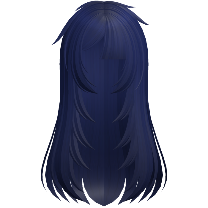 🖤 layered messy fallen angel hair in blue