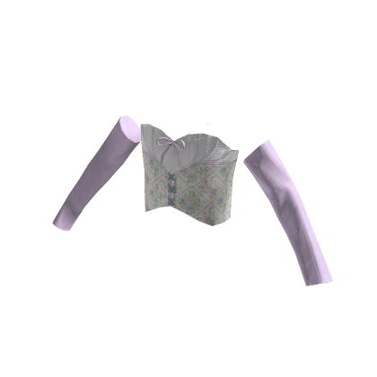 Kawaii cute corset cottagecore lilac flower