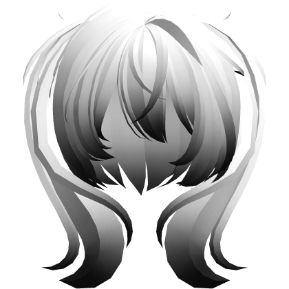 moe vkei emo messy side ponytails white black
