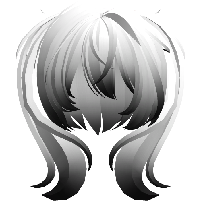 moe vkei emo messy side ponytails white black