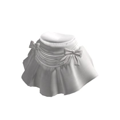 Ruffle Skirt with Bows White BB thumbnail