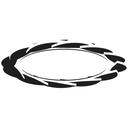 Glowing Roseglass Halo Black White