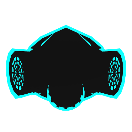 Cartoony Techwear Gas Mask Cyan Roblox item