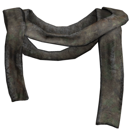 winter camo long distressed scarf