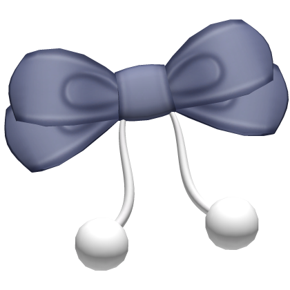 ♡ kawaii navy bow hairclip w pom poms