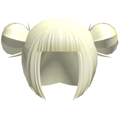 blonde blunt bangs messy buns